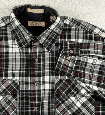 Claybrooke Exterior Hombre XL Franela Negro Blanco Manga Larga Foto 1 de 4