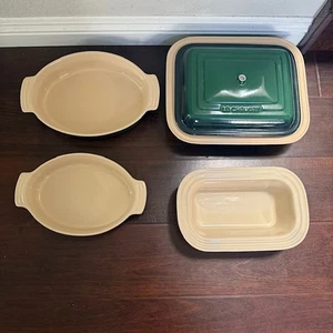 Le Creuset PRISTINE Classic Green Emaille 5tlg Set Geschirr - Bild 1 von 13