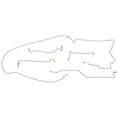 Compatível com 1980-89 Dodge D150 Cama Longa Std Cab 2wd Kit Completo de Linha de Freio Tubos SS - Imagem 1 de 4