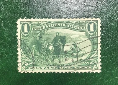 Scott 285 1c Father Marquette Trans-Mississippi XF Used PSE Graded 90 (1898) - Image 1 of 4