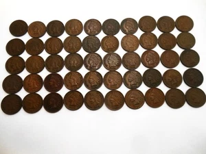 1 Full Roll of Better Grade I H Cents 50 Coins in XF to VF (+ or -) 1882 to 1908 - Picture 1 of 3