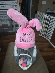 RAE DUNN FROHE OSTERN PLÜSCHHASE WICHTEL 18 ZOLL MIT OSTERKORB & Eiern - Bild 1 von 10