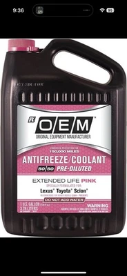 Anticongelante rosa Recochem 50/50 vida prolongada - 1 galón Foto 1 de 2