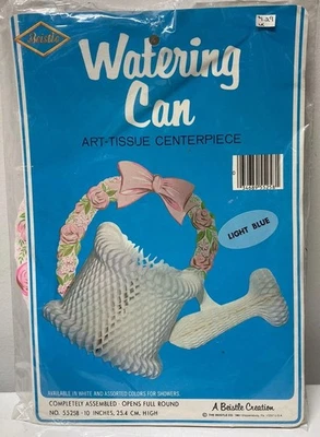 Lata de riego vintage Beistle White Honeycomb 1981 decoración de ducha para bebé/novia Nuevo de Lote Antiguo Foto 1 de 4