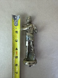 Vintage Metall Gold Trophäe Topper Geschäftsmann Rede Toastmaster Aktentasche - Bild 1 von 7