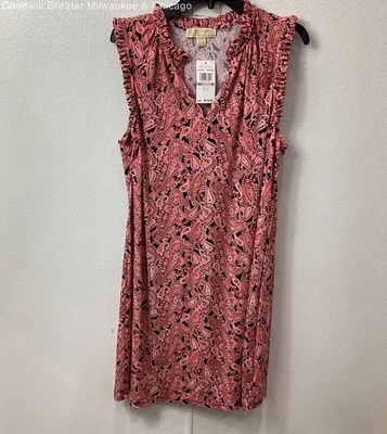 Nuevo con etiquetas Vestido Michael Kors Flamenco Coral Estampado Paisley Para Mujer Talla Grande 1X Foto 1 de 4