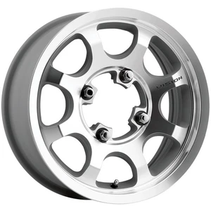 15x6 +25.6 F, 15x7 +38 R, Vision 351 Flow 5x4.5 Machined Wheels (Set of 4) - Picture 1 of 3