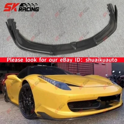 Alerón labial de parachoques delantero forjado/fibra de carbono para Ferrari 458 10-15 Italia Spider Foto 1 de 4