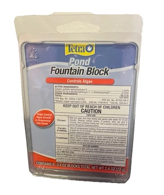 Bloque Fuente Tetra Control de Algas 6.04oz Bloques Blancos 2.4oz Total Nuevo Foto 1 de 3