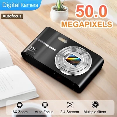 Digitalkamera 1080P 50MP Kompaktkamera 16XDigitalzoom Mini Kamera mit 64GB Karte - Bild 1 von 4