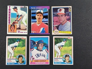 MLB Rookie Sports Cards, 6pc, Cal Ripkin Jr, Wade Boggs, Don Mattingly, 1976-89' - Bild 1 von 2