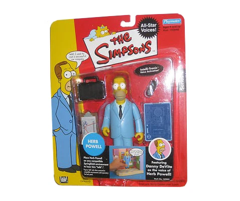 Playmates Toys The Simpsons Celebrity Series 1 Herb Powell Action Figure