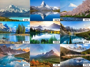 Fototapete VLIES-LANDSCHAFT GEBIRGE-(783S)-Tapete-Nach-Mass-Wand-See Alpen XXL - Imagen 1 de 10