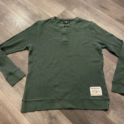 Camisa de manga larga True Religion XL verde para hombre Foto 1 de 4