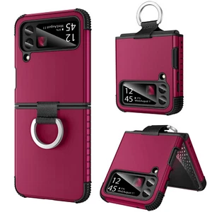 Shockproof Phone Case For Samsung Galaxy Z Flip4 5G 2 in 1 Full Body Phone Cover - Foto 1 di 7