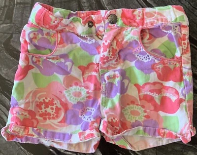 Kids Headquarters 4T 100% Cotton Zipper W/snap Button Floral Shorts - Image 1 of 4