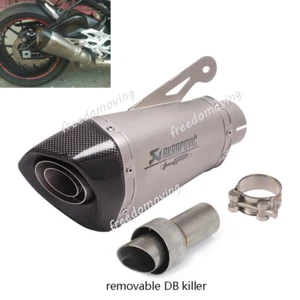 For BMW S1000RR S1000R 2010-2014 Exhaust Muffler Tail Pipe Escape Slip On 60mm - Picture 1 of 8