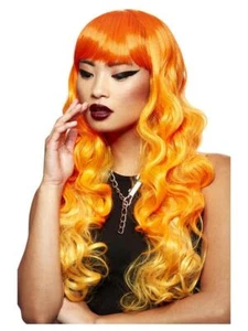 Parrucca Adult Manic Panic® Psychedelic Sunrise™ Sirena Arancione Brillante Giallo - Foto 1 di 4