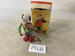 Vintage Schuco Solisto Clown Affe Violine Aufziehspielzeug funktioniert mit Box Schlüssel 14C31 - Bild 1 von 17