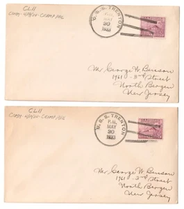 USS TRENTON (CL-11) Light Cruiser • 1933 Naval Covers • Regular Ship Cancels - Picture 1 of 1