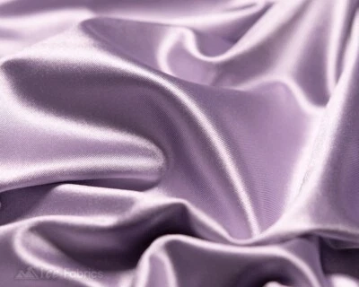 Lavender 4 Way Stretch Silky Satin Fabric By Yard Thick Satin - Image 1 of 4