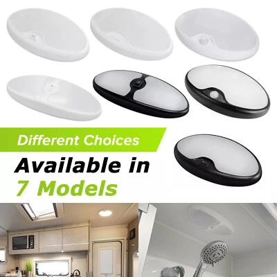 12v LED Lights Caravan Campervan Oval Interior Ceiling Cabinet Wall Porch Lamp - Image 1 of 4