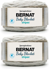 Bernat Blanket Stripes Velveteal Yarn - 2 Pack of 300g/10.5oz - Polyester - 7 Ju