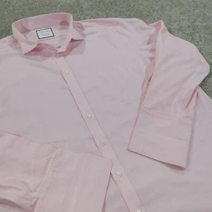 Charles Tyrwhitt camicia elegante uomo 19,5 - 36 polsino francese vestibilità personalizzata Glen Check - Foto 1 di 14
