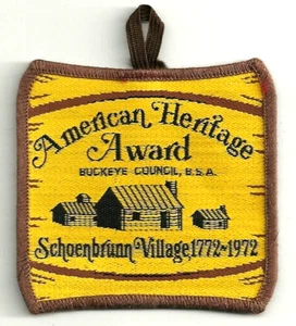 04 BSA BUCKEYE Council American Heritage Award Schoenbrunn Village Patch - Picture 1 of 1