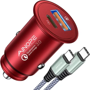 USB C Car Charger Super Mini All Metal 54W Fast USB Car Charger PD&QC 3.0 Dual P - Picture 1 of 12