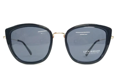 Gafas de sol Lucky Brand TRINITY NEGRAS doradas monturas de ojo de gato con lentes grises Foto 1 de 4
