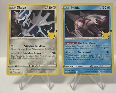 Dialga 020/025 Holo Rare Exc DE, Palkia 004/025 Holo Rare Exc DE Celebrations - Bild 1 von 2