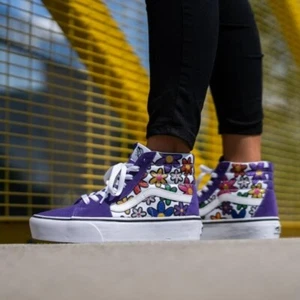 Vans Sk8-Hi Plattform 2.0 (Glitzer Gänseblümchen/Regenbogen). Brandneu. Kinder Größe: 4 Jahre - Bild 1 von 4