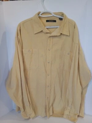 Camisa masculina Bachrach XXL 2X manga longa veludo amarelo  - Imagem 1 de 4