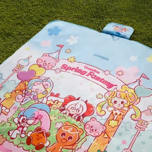 Cookierun Spring Fantasy Picnic Foldable Mat with Handle 57x57inch - Picture 1 of 4