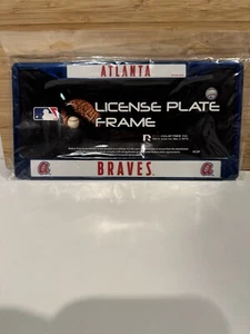 Rico Industries Blue Chrome Atlanta Braves License Plate Frame - Picture 1 of 5
