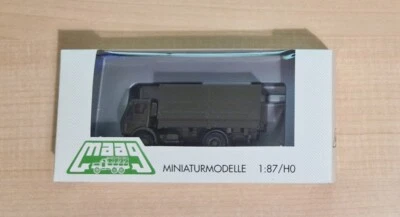 Maag/Herpa 740104 MB NG MILITARE autocarro telonato verde OVP 1:87 - Immagine 1 di 2
