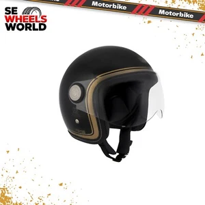 Royal Enfield ISI Certified J1B Chopper Riding Helmet Black (L) 60 Cm - Picture 1 of 8