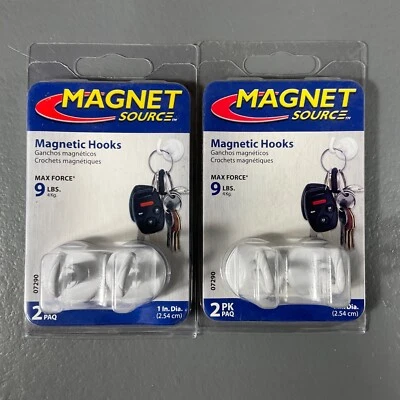 Ganchos magnéticos Master Magnet 1 pulgada de diámetro acabado blanco 2 piezas - 96614 LOTE DE 2 Foto 1 de 4