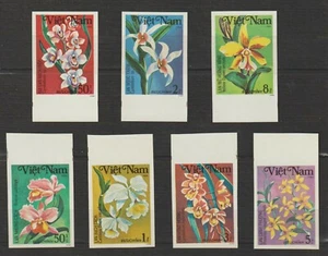 1984 francobolli Vietnam collezione completa orchidee sc # 1378-1384 imperfetti nuovi di zecca - Foto 1 di 1