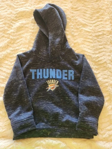 NBA OKC THUNDER HOODIE, SIZE 3T, TODDLER PULLOVER SWEATER GRAPHIC Cover