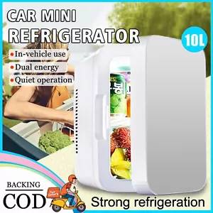10L Mini Fridge Table Top Electric Cooler Portable Bedroom Ice Box Office Car UK - Picture 1 of 21