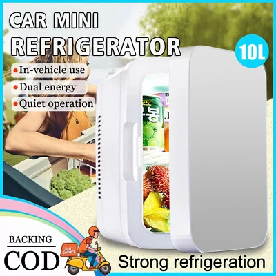 10L Mini Fridge Table Top Electric Cooler Portable Bedroom Ice Box Office Car UK - Image 1 of 4