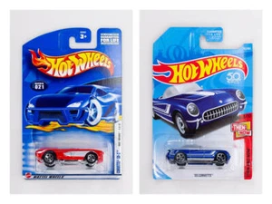 Lote de dos autos diecast Chevrolet Corvette Hot Wheels - Imagen 1 de 5