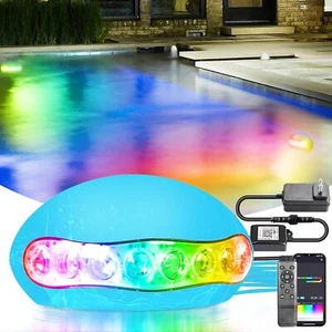 Wifi Unterwasserleuchten RGB+IC 15W LED Pool Lichter Poolbeleuchtung + 5m Kabel - Bild 1 von 9