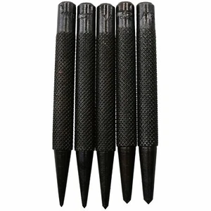 5pc Steel Centre Punch Metal Nail Brads Dot Starter Marking Set 1/16" - 3/16" - Picture 1 of 3