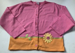 Vintage Gymboree Sunshine Daydream Pink Orange Flower sweater Size 5 - Picture 1 of 2