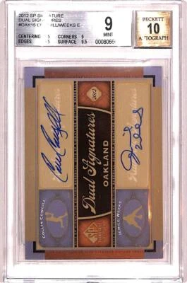 2012 SP Signature Edition Dual Signatures AUTO Collin Cowgill Jemile Weeks BGS 9 - Image 1 of 2