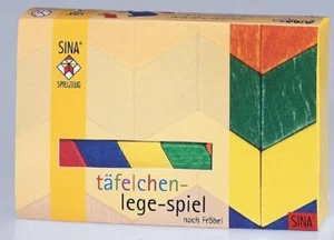 Holzspielzeug Täfelchen Legespiel LxBxH 170x110x30mm NEU Holzspiel Legen Körper - Picture 1 of 2