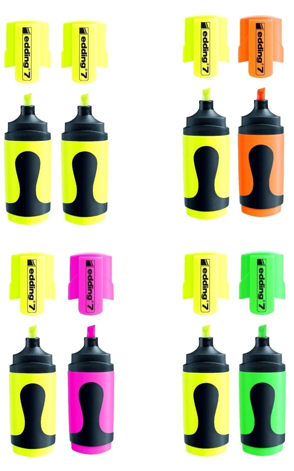 edding 7 mini highlighter Textmarker NEON 2-er Set - Bild 1 von 1